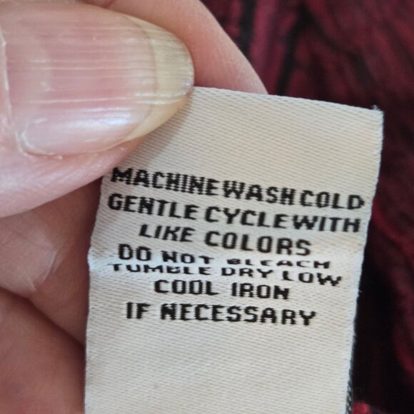 Habitat Making Waves Tunic Top Size Large Cranberry Textured Swirl Lagenlook - Picture 6 of 10